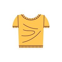 ropa de camisa amarilla vector