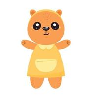 cute female bear kawaii vector