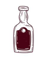 alcohol bottle drink vector