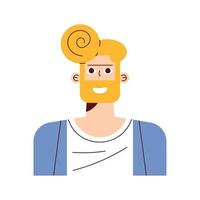 blond man avatar character vector