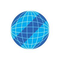 global sphere glassmorphism vector