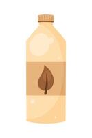 ecology bottle with leaf vector