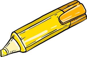 Yellow marker, illustration, vector on white background