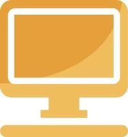 School computer, icon illustration, vector on white background