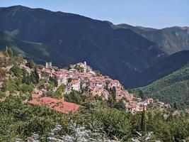 hinterland of Liguria with landscape of the village of Triora, the village of witches, travel reportage in Italy photo