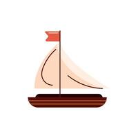 sailboat aquatic transport vector