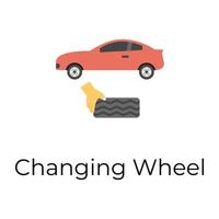 Trendy Changing Wheel vector