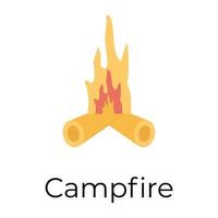 Trendy Campfire Concepts vector