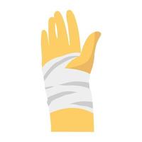 Trendy Hand Bandage vector