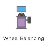 Trendy Wheel Balancing vector