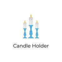 Trendy Candle Holder vector