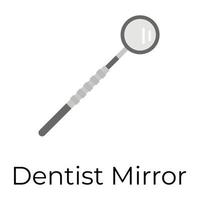 Trendy Dentist Mirror vector