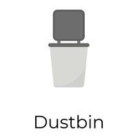 Trendy Dustbin Concepts vector