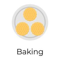 Trendy Baking Cookies vector