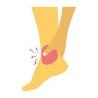 Trendy Ankle Injury vector