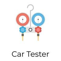 Trendy Car Tester vector