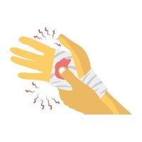 Trendy Hand Bandage vector