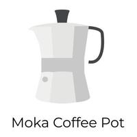 cafetera moka vector