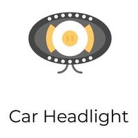 Trendy Car Headlight vector