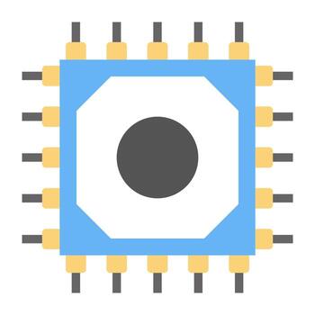 conceptos de microprocesador de moda vector