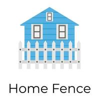 Trendy Home Fence vector