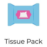 Trendy Tissue Pack vector