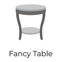 Trendy Round Table vector