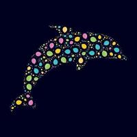 dolphin pop art design vector