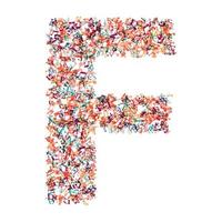 decorative music note letter F vector