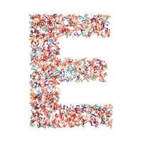 decorative music note letter E vector