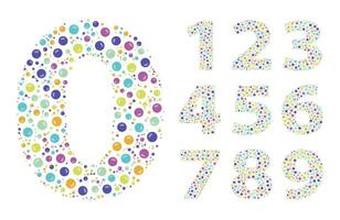 Numbers Colorful circle Fill Set vector