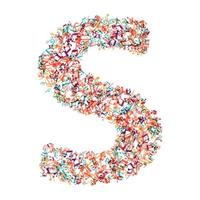 decorative music note letter S vector