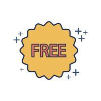 Free tag icon vector illustration glyph style design with color and plus sign. Isolated on white background.