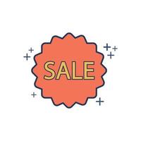 Sale tag icon vector illustration glyph style design with color and plus sign. Isolated on white background.