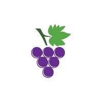 plantilla de diseño de ilustración de vector de icono de uvas