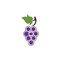 plantilla de diseño de ilustración de vector de icono de uvas