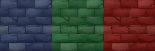 Game textures of brick wall, building facade vector