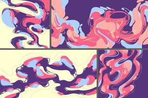 Abstract pattern of liquid blobs, flow shapes vector