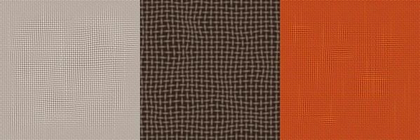 Jute fabric textures. Seamless patterns of burlap vector