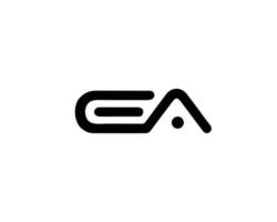 EA AE logo design vector template