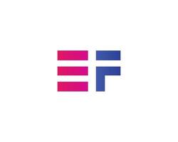 plantilla de vector de diseño de logotipo ef fe