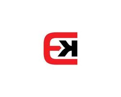 EK KE Logo design vector template