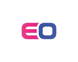 plantilla de vector de diseño de logotipo eo oe