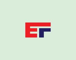 plantilla de vector de diseño de logotipo ef fe