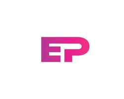 EP PE logo design vector template