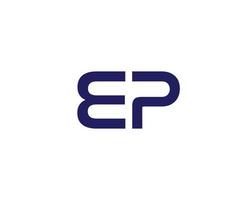 EP PE logo design vector template