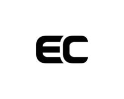 EC CE logo design vector template