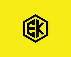 EK KE Logo design vector template