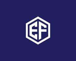 EF FE logo design vector template