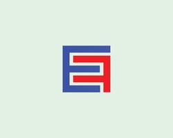 plantilla de vector de diseño de logotipo ef fe